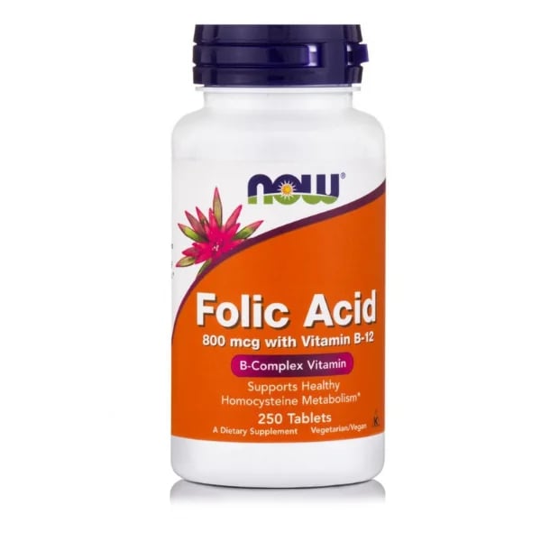 NOW Folic Acid 800 mcg 250 tabliet