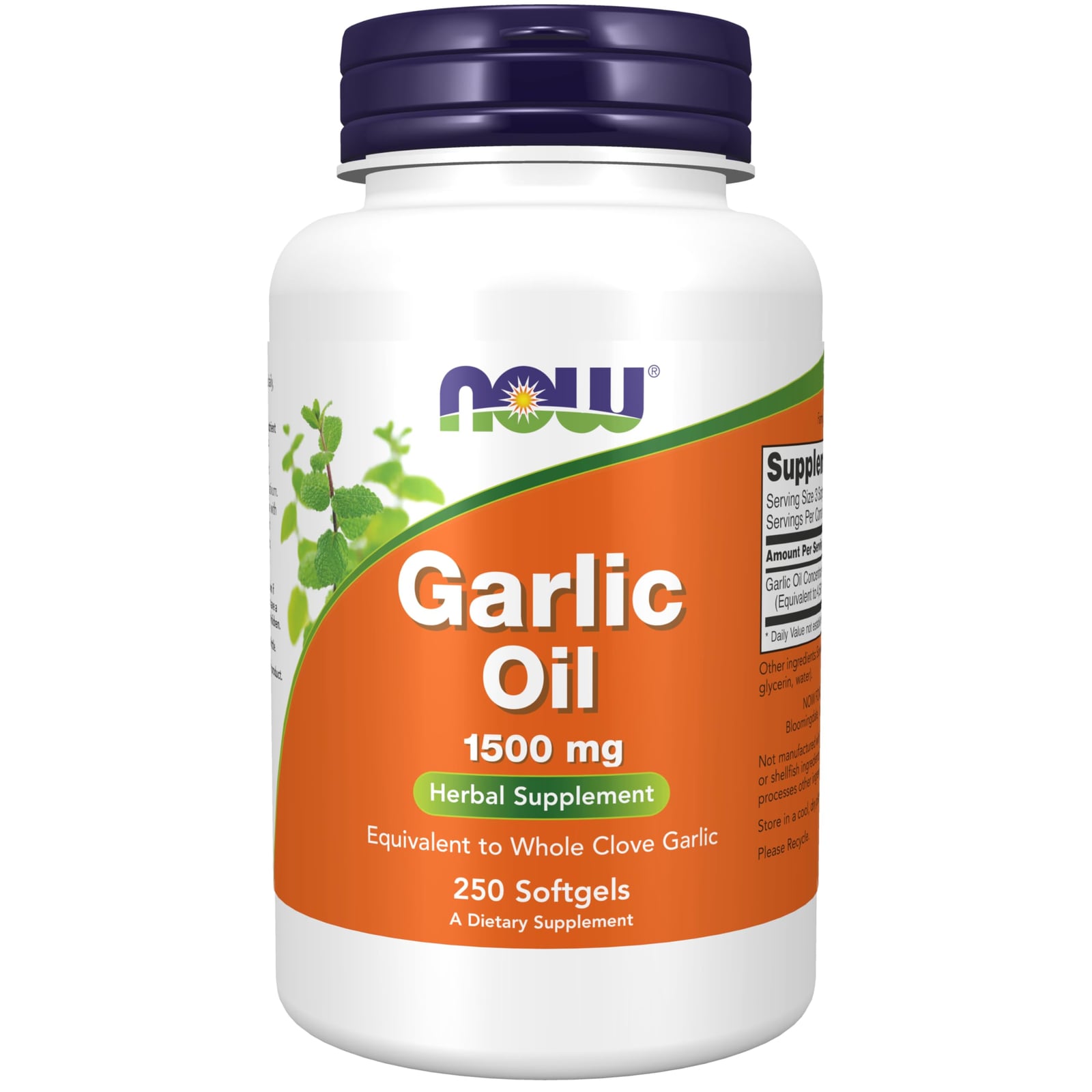 NOW Garlic Oil 1500 mg 250 mäkkých kapsúl