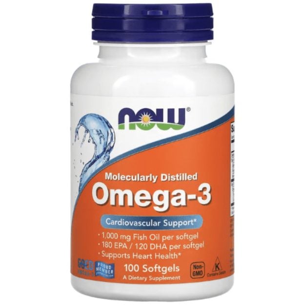 NOW Omega 3 1000 mg 100 mäkkých kapsúl