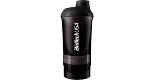 BioTechUSA Shaker Wave Panther Black 600 ml + 250 ml + 100 ml