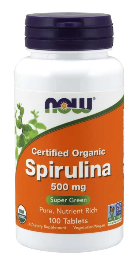 Now Foods Spirulina organická 1000 mg 120 vegánskych tabliet