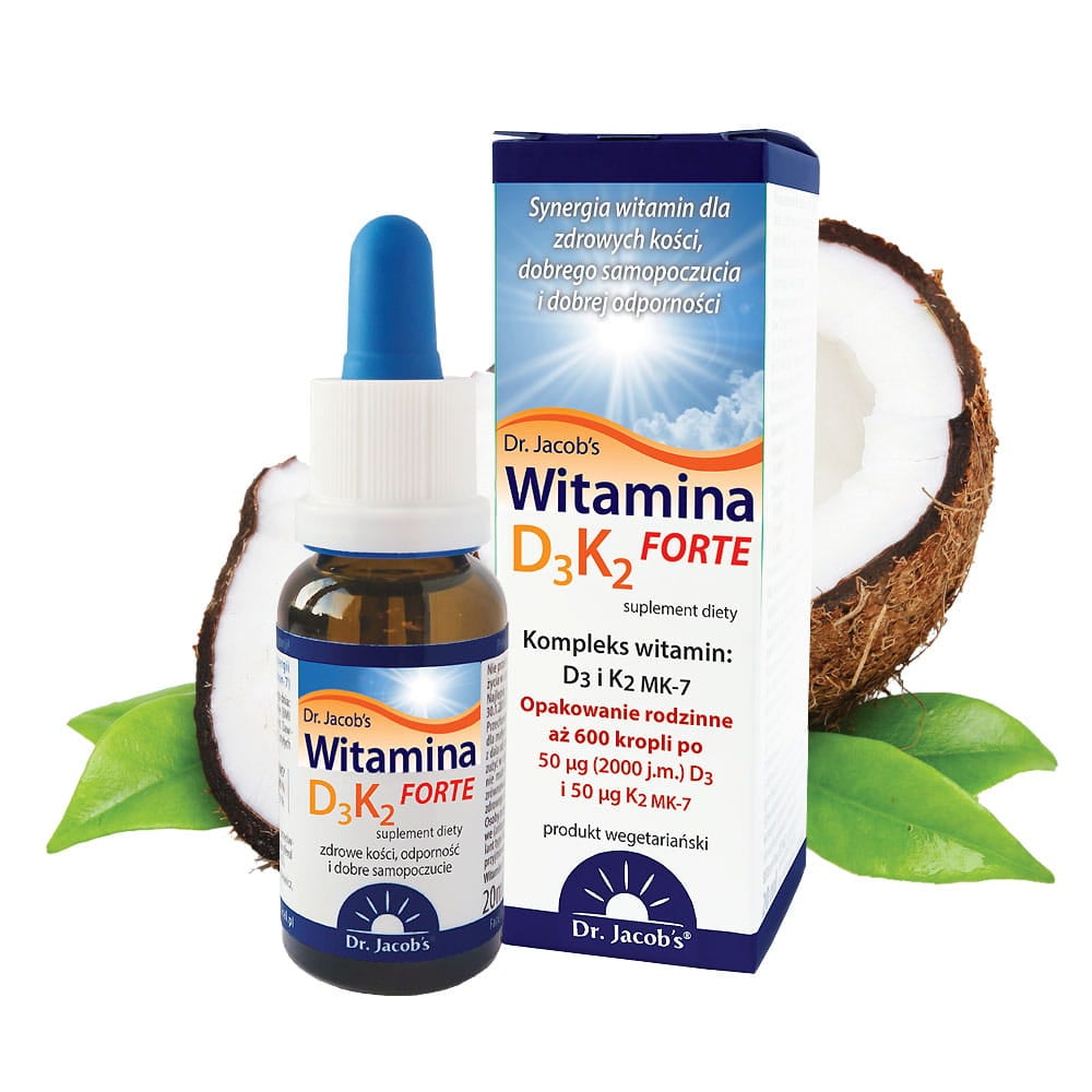 Dr. Jacob's Vitamín D3 + K2 FORTE 20 ml v kapkách