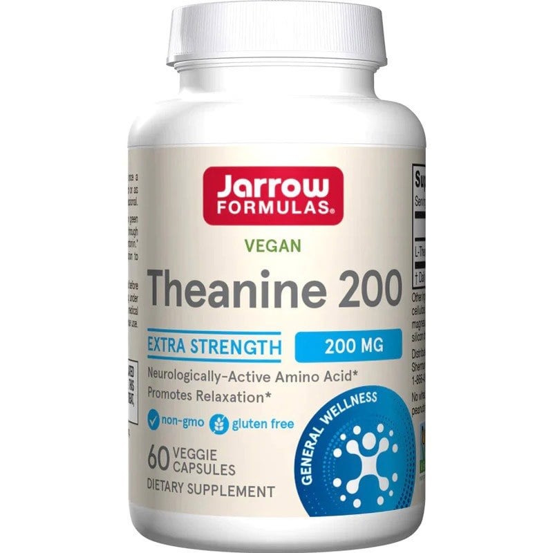 Jarrow Formulas Theanine (teanín) 200 mg 60 vegánskych kapsúl