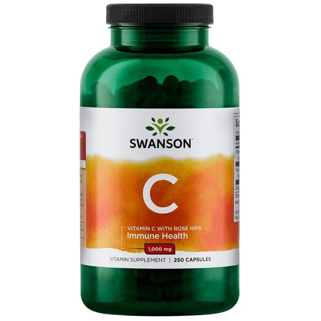 Swanson Vitamín C se šípky 1000 mg 250 kapslí
