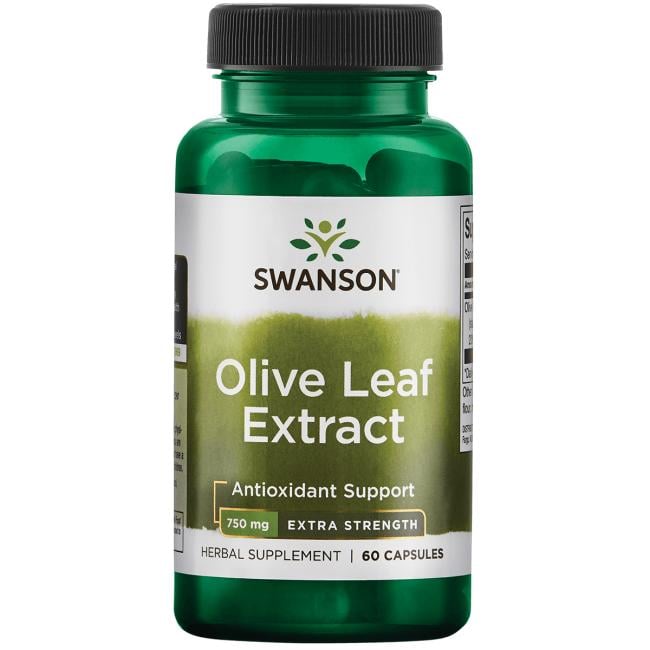 Swanson Olive Leaf (olivový list) extrakt 750 mg 60 kapslí