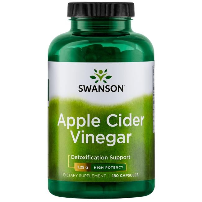Swanson Apple Cider Vinegar (jablečný ocet) 625 mg 180 kapslí