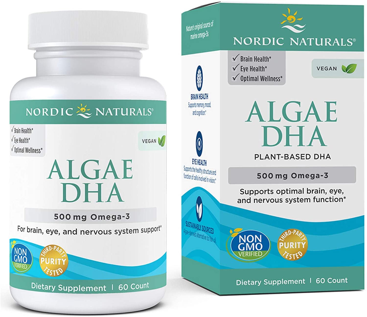 Nordic Naturals Algae DHA 500 mg 60 mäkkých kapsúl