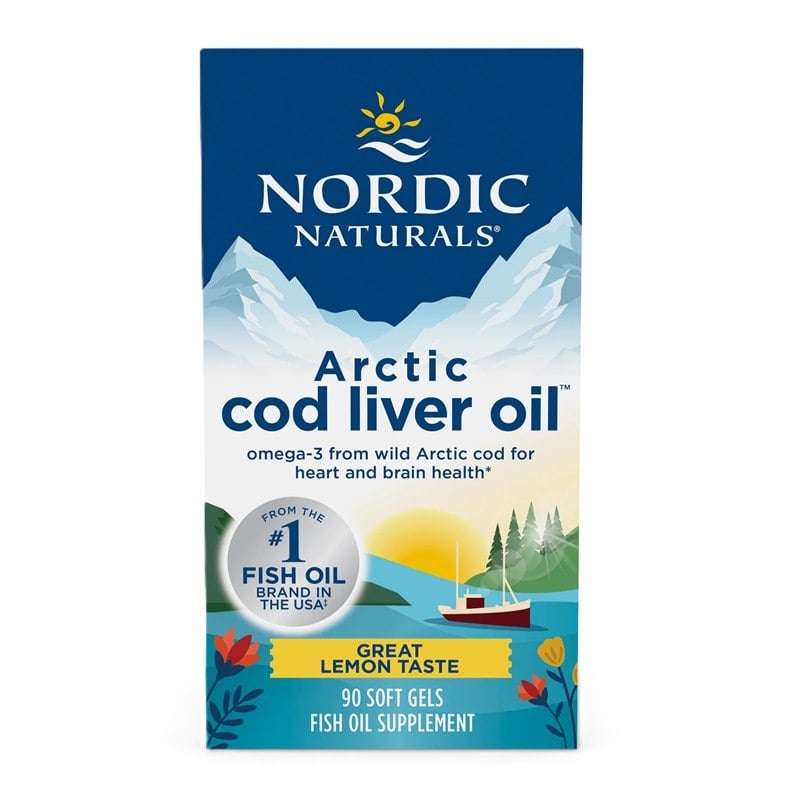 Nordic Naturals Arctic Cod Liver Oil 90 mäkkých kapsúl, citrónová príchuť