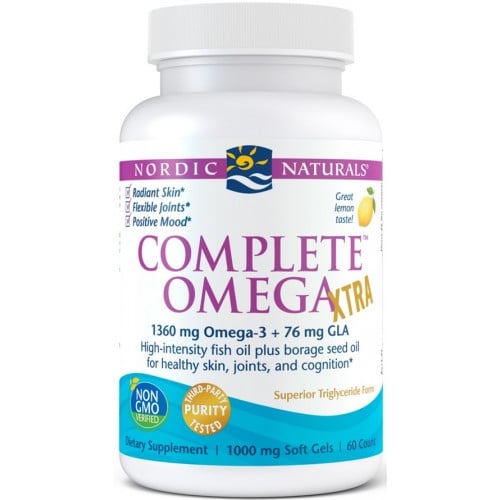 Nordic Naturals Complete Omega Xtra 1360 mg 60 mäkkých kapsúl, citrónová príchuť