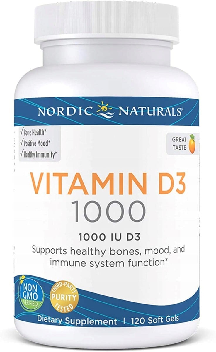Nordic Naturals Vitamin D3 1000 IU 120 mäkkých kapsúl