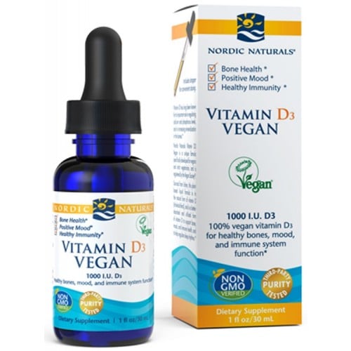 Nordic Naturals Vitamin D3 veganský 1000 IU 30 ml