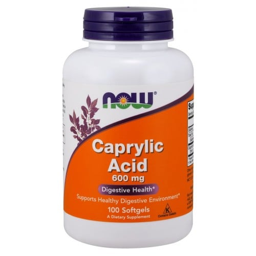 Now Foods Caprylic Acid (kyselina kaprylová) 600 mg 100 mäkkých kapsúl