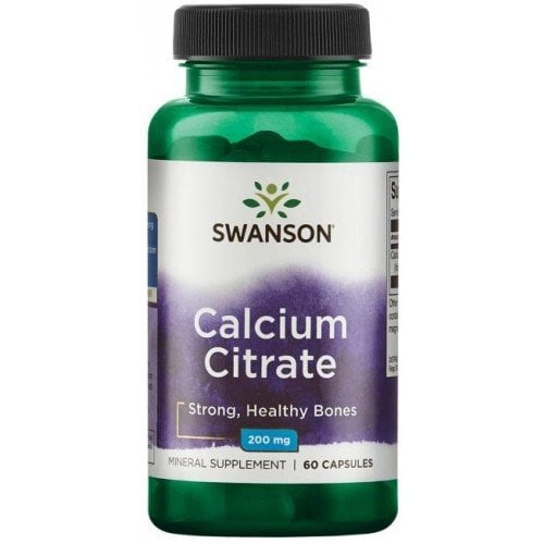 Swanson Calcium Citrate (citrát vápenatý) 200 mg 60 kapsúl