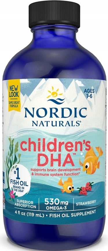 Nordic Naturals Children's DHA Omega 3 pre deti tekuté, jahodová príchuť, 119 ml