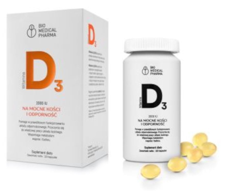 Bio Medical Pharma Vitamin D3 2000 IU 120 kapslí