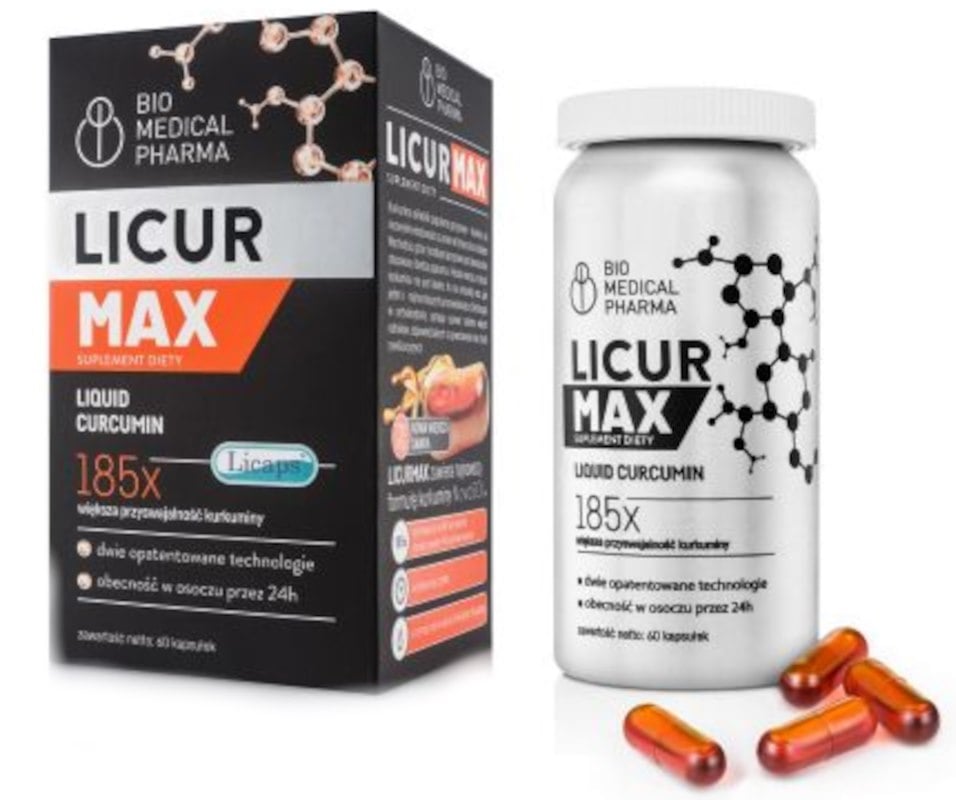 Bio Medical Pharma Licur MAX tekutá kurkuma 60 kapslí Licaps
