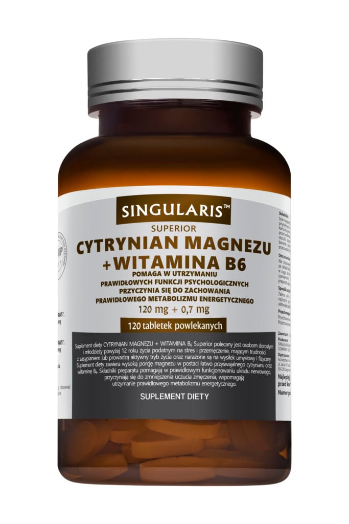 Singularis Citrát hořčíku + vitamin B6 120 potahovaných tablet
