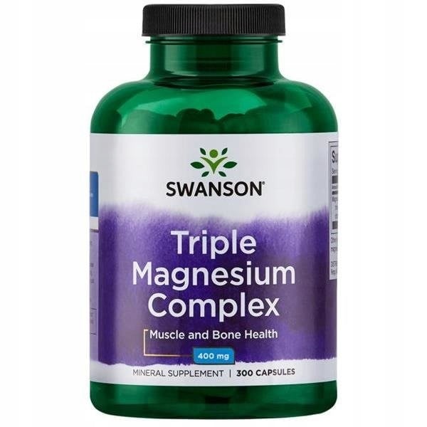 Swanson Triple Magnesium Complex (komplex troch foriem horčíka) 400 mg 300 kapsúl