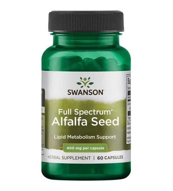 Swanson Full Spectrum Alfalfa (lucerna siata) 400 mg 60 kapsúl
