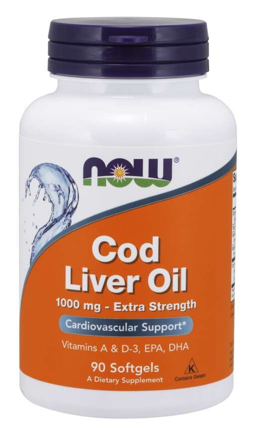 Now Foods Cod Liver Oil olej z pečene tresky 1000 mg 90 mäkkých kapsúl