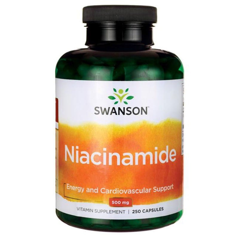 Swanson Niacin (vitamín B3) 500 mg 250 kapslí