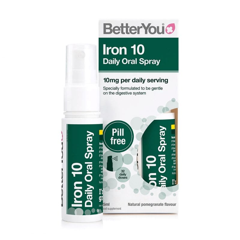 BetterYou Iron 10 železo v spreji s príchuťou granátového jablka 25 ml