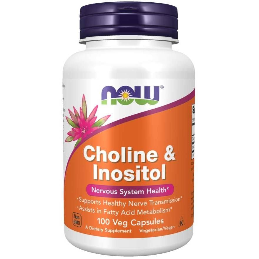 Now Foods Cholín a Inozitol 500 mg 100 kapsúl