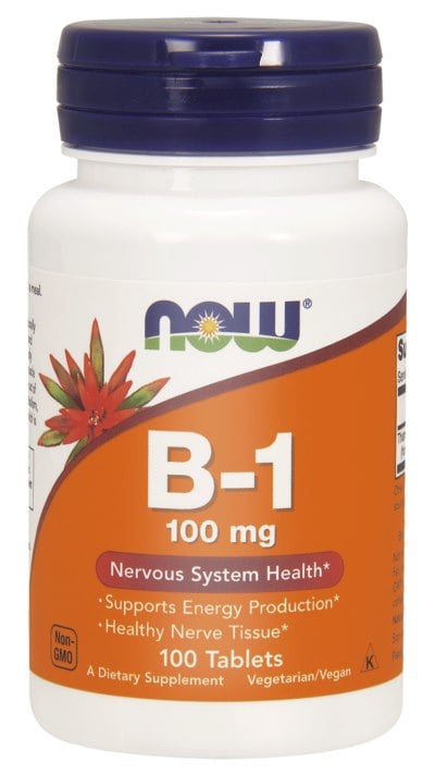 Now Foods Vitamín B1 (thiamin) 100 mg 100 tablet