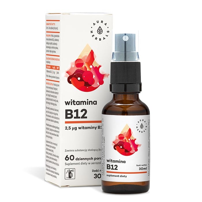 Aura Herbals Vitamín B12 Forte 30 ml ve spreji
