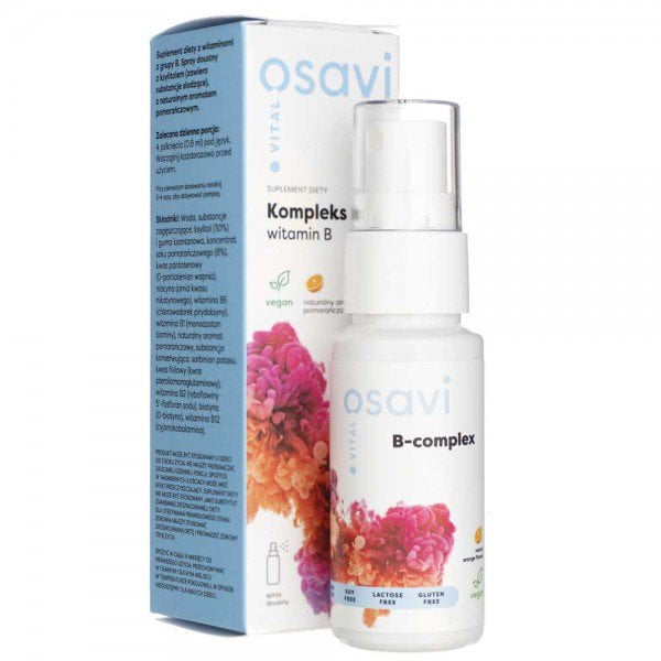 Osavi komplex vitamínov B 25 ml v spreji s pomarančovou príchuťou