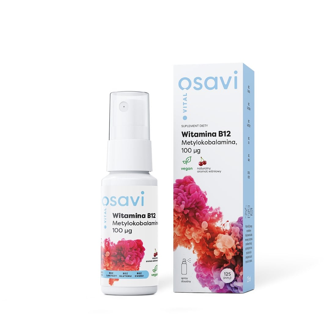 Osavi Vitamín B12 (metylkobalamín) 25 ml sprej s čerešňovou príchuťou