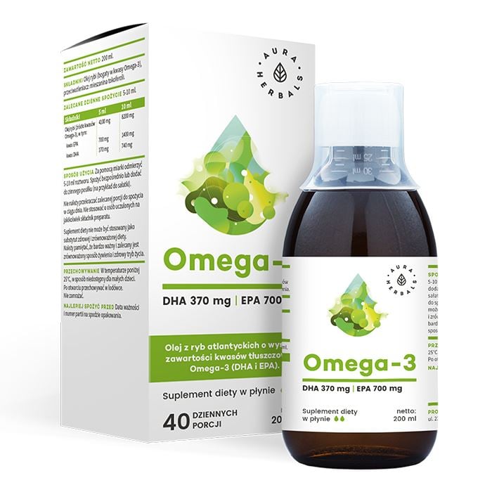 Aura Herbals Omega-3 DHA + EPA 200 ml v tekutej forme