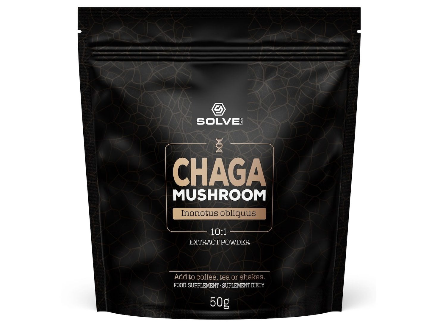 SolveLabs Chaga (rážovec šikmý) 10:1 Mushroom Powder 50 g