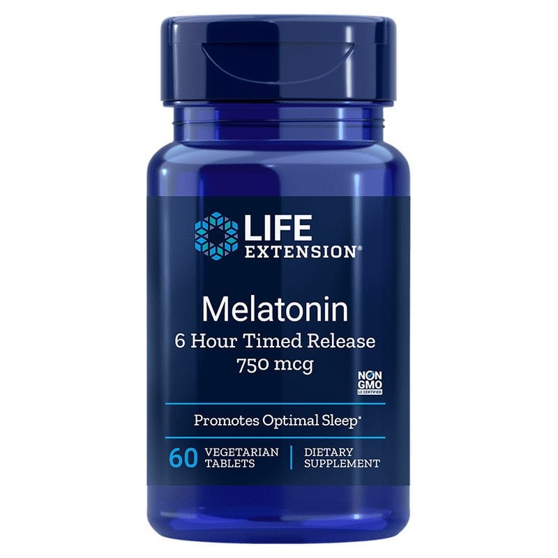 Life Extension Melatonín (predĺžené uvoľňovanie) 750 µg 60 tabliet