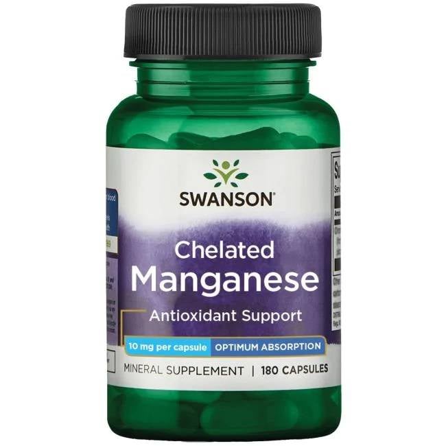 Swanson Albion chelát manganu 10 mg 180 kapslí