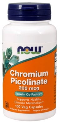 Now Foods Pikolinát chrómu 200 µg 100 kapsúl