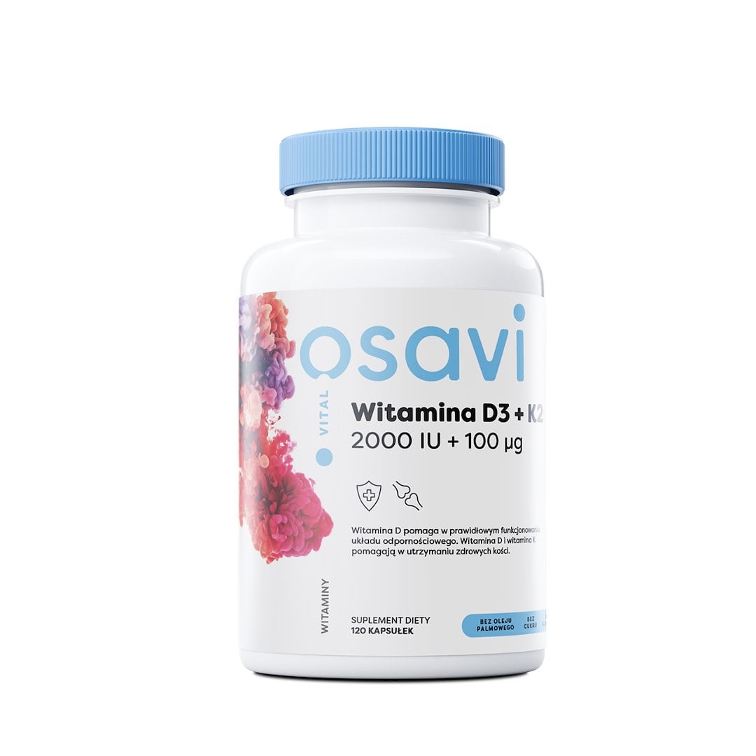 Osavi Vitamín D3 + K2 2000 IU 120 kapsúl