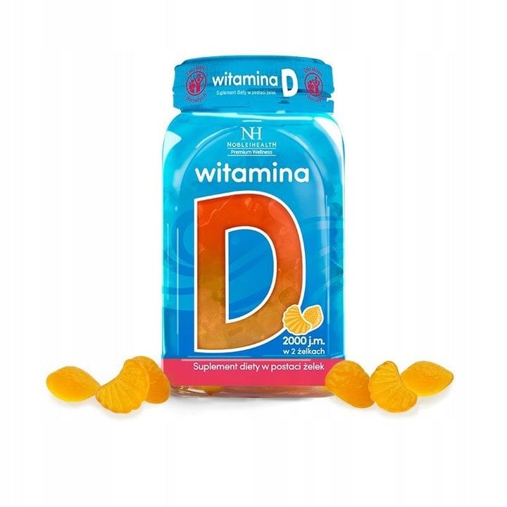 Noble Health Vitamín D 60 želé bonbonů