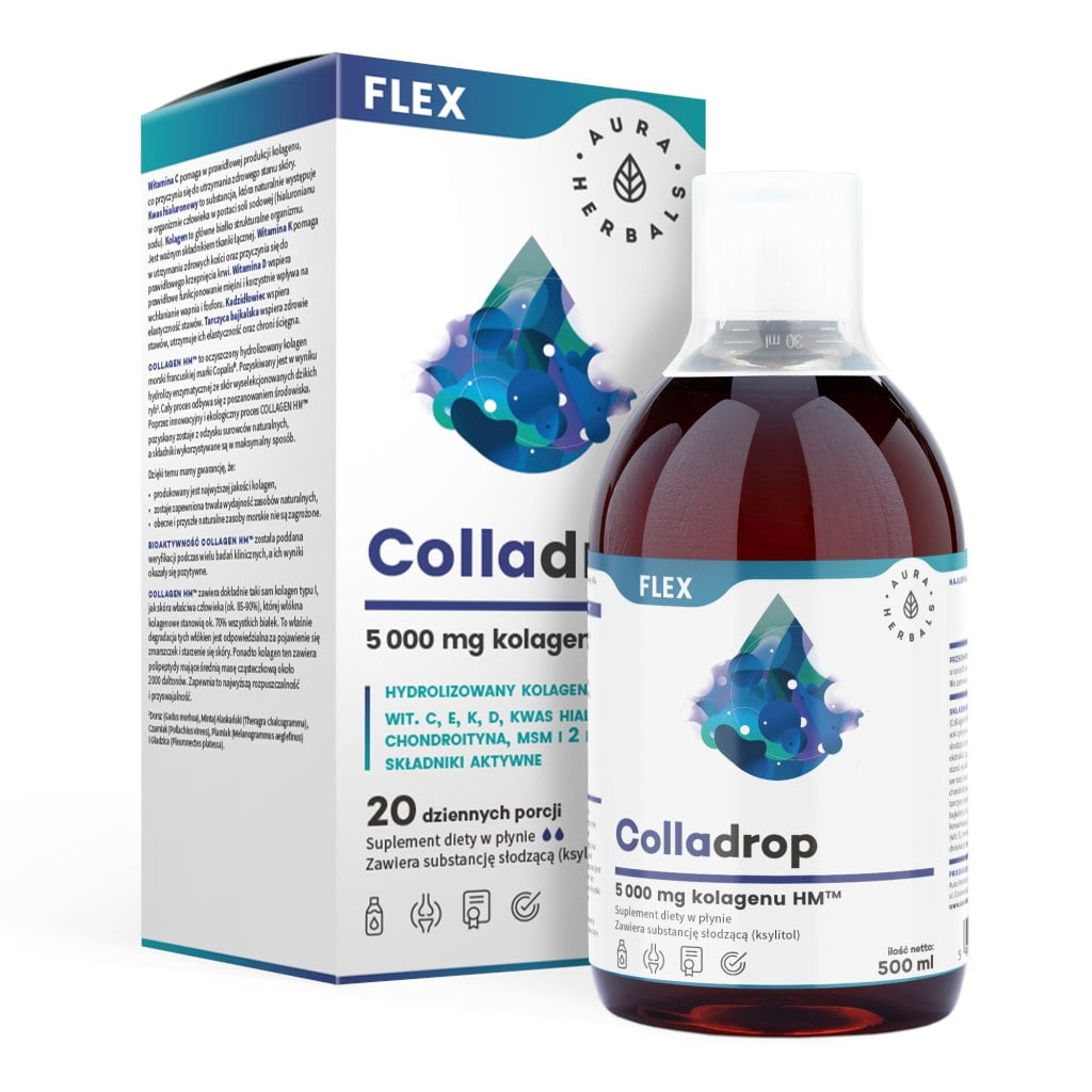 Aura Herbals Colladrop Flex mořský kolagen 5000 mg 500 ml