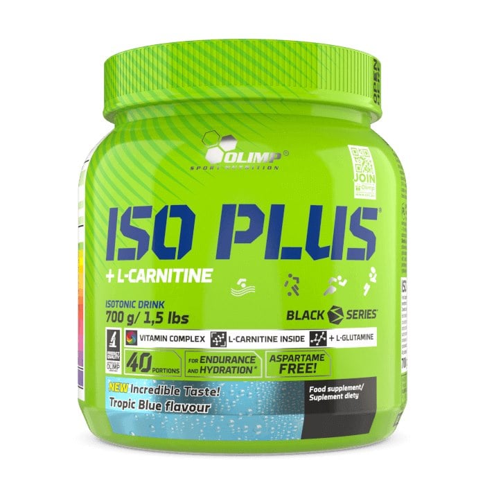Olimp Iso Plus Powder izotonický nápoj 700 g s tropickou príchuťou