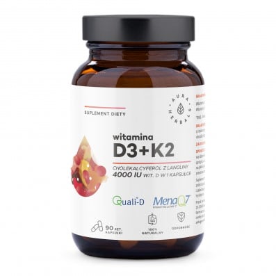 Aura Herbals Vitamín D3 4000 IU + K2 90 kapslí