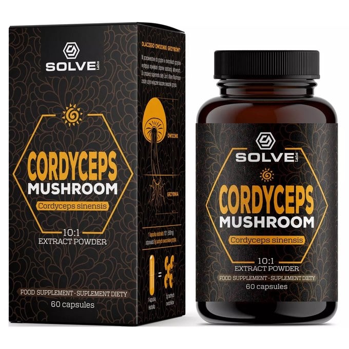 SolveLabs Cordyceps (Cordyceps sinensis) 10:1 extrakt 60 kapsúl