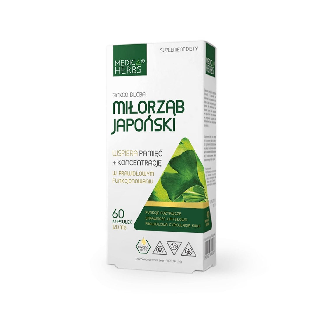 Medica Herbs Ginkgo Biloba (ginko dvojlaločné) 120 mg 60 kapsúl