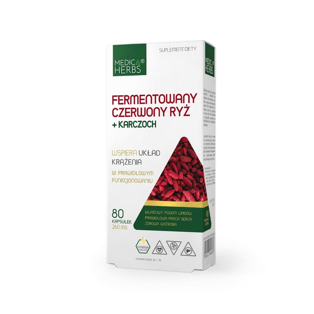 Medica Herbs Fermentovaná červená ryža + artičoka 80 kapsúl