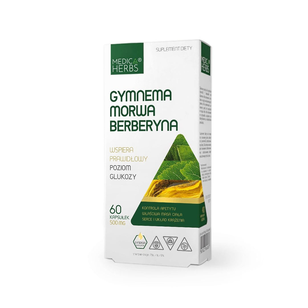 Medica Herbs Gymnema, moruša, berberín 500 mg 60 kapsúl