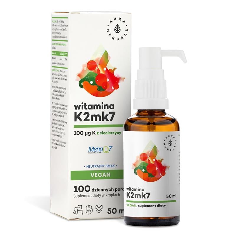 Aura Herbals Vitamín K2 100 µg Vegan 50 ml