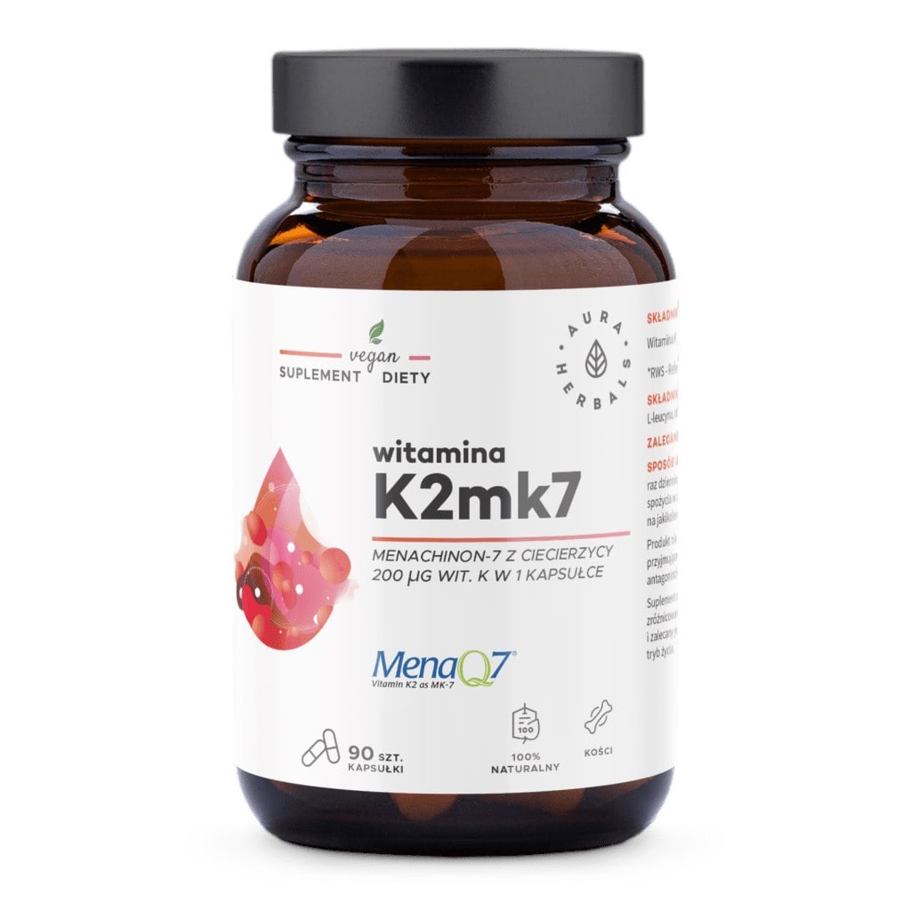 Aura Herbals Vitamín K2 MK7 MenaQ7® 200 µg 90 kapsúl