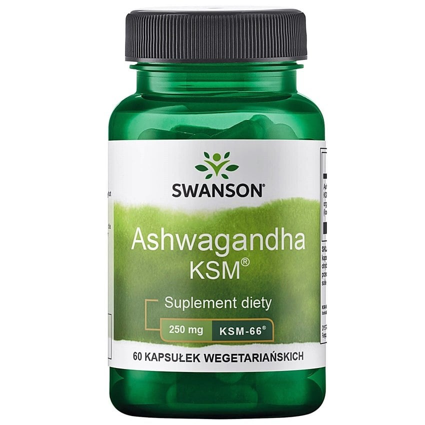 Swanson Ashwagandha KSM-66 250 mg 60 kapslí