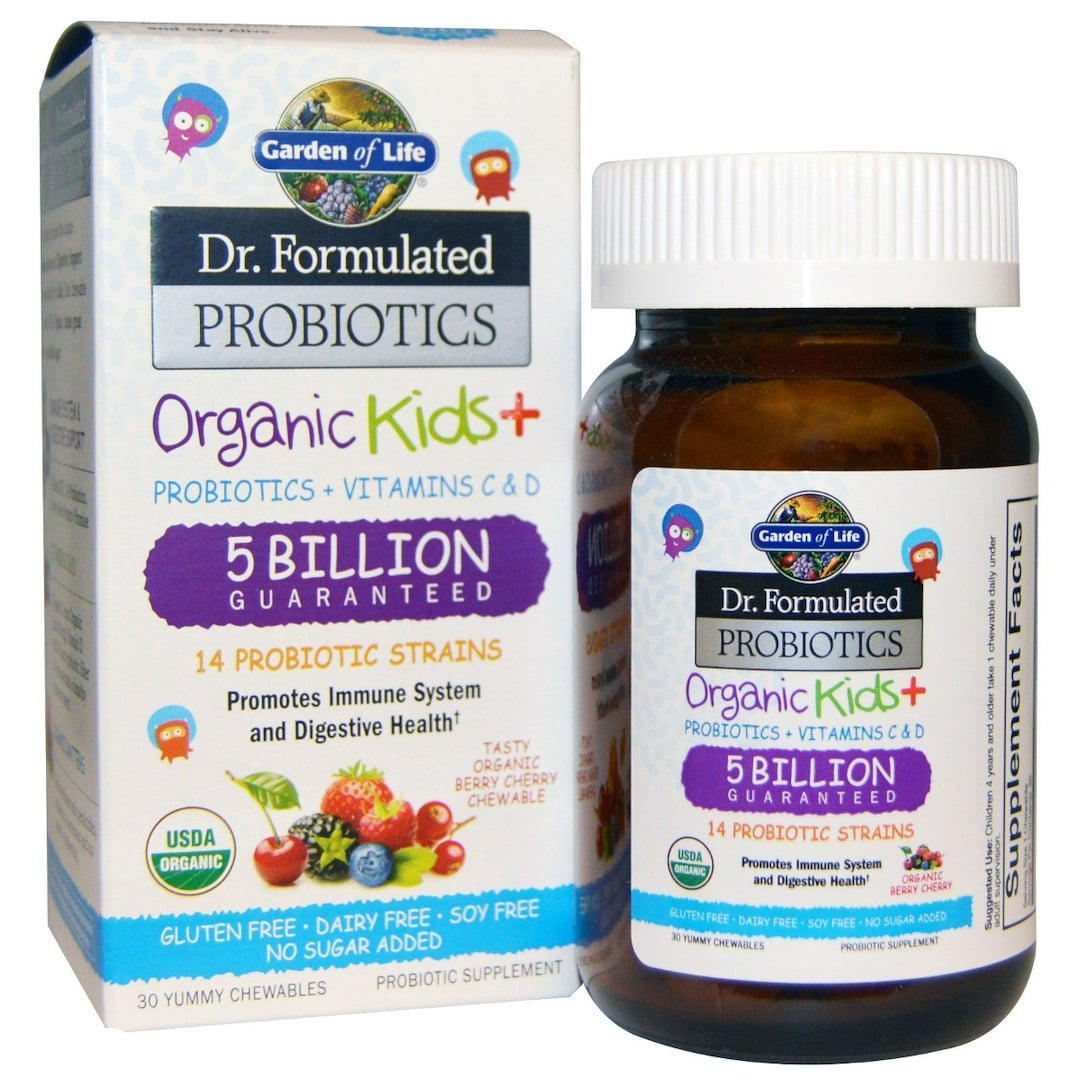 Garden of Life Dr. Formulated Probiotics Organic Kids+ 30 tabliet s príchuťou čučoriedok a višní