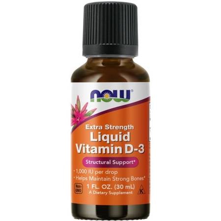 NOW Foods Vitamín D-3 1000 IU tekutý 30 ml